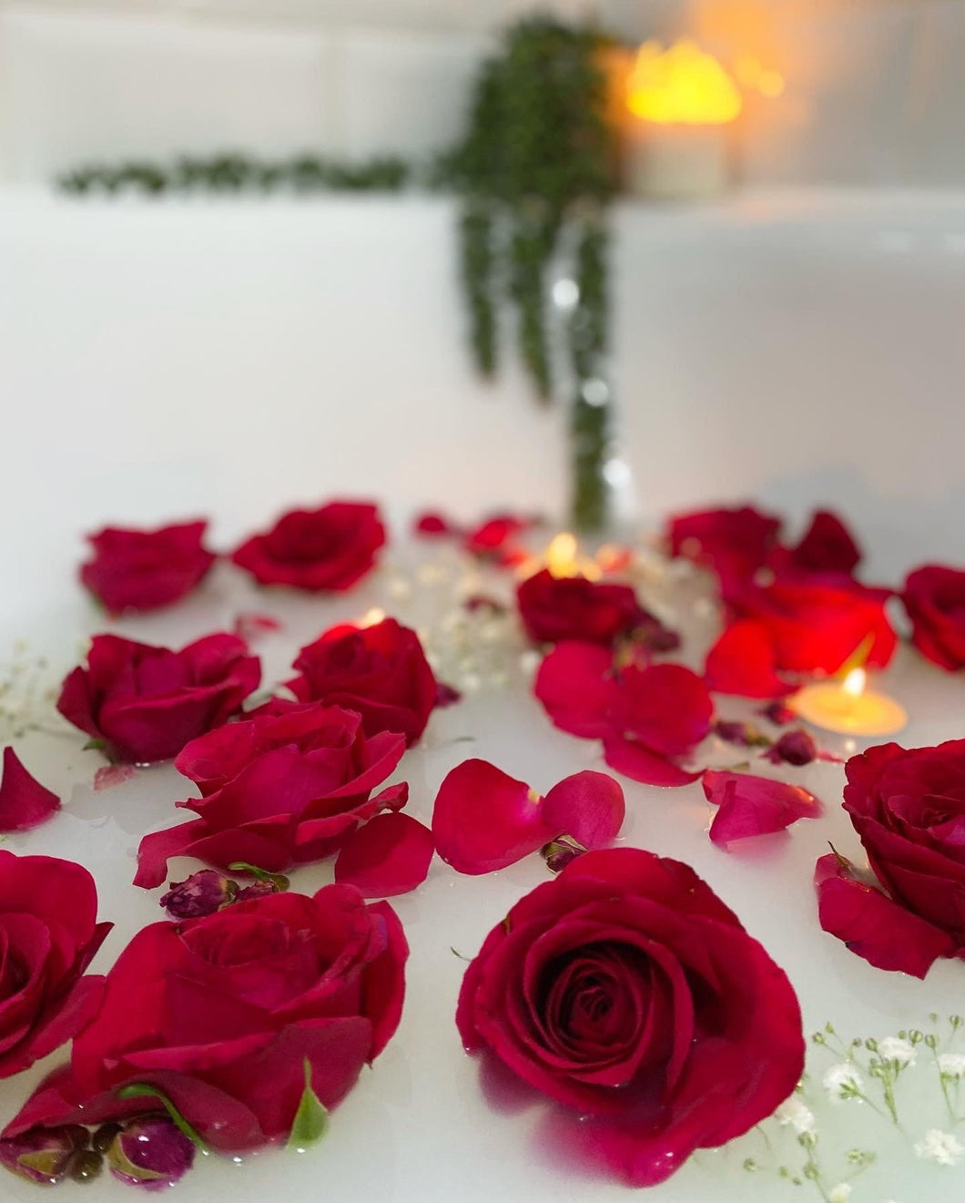 Bathing Supply Romantic Natural Dried Rose Petals Bath Milk - Temu